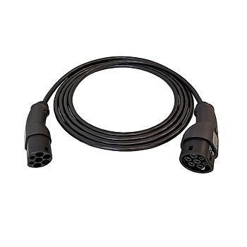 Charging cable for electric vehicles with button to open Tesla charge port Type 2 to Type 2 (20A, 3-Phases)