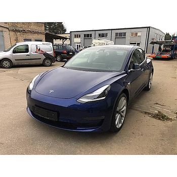 Электромобиль Tesla Model 3, LR, D, Синий 19" Sports диски, Черный премиум интеръер, Автопилот с FSD