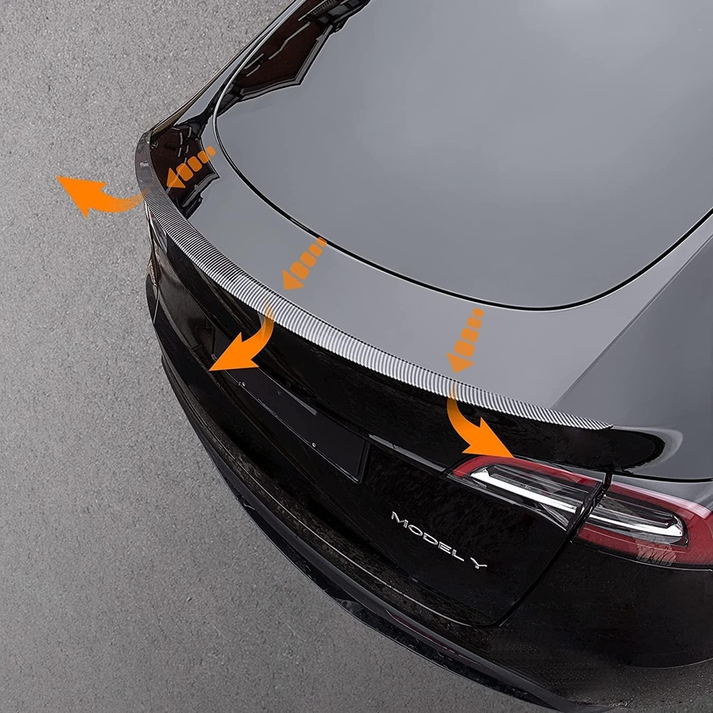 Spoileris bagažinės dangčiui Model Y, slapva karbonas, nuo 2020