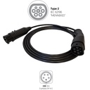 Portable charger for electric vehicles CCE 16A 3-Phases (3P N E) / Type 2 IEC 62196