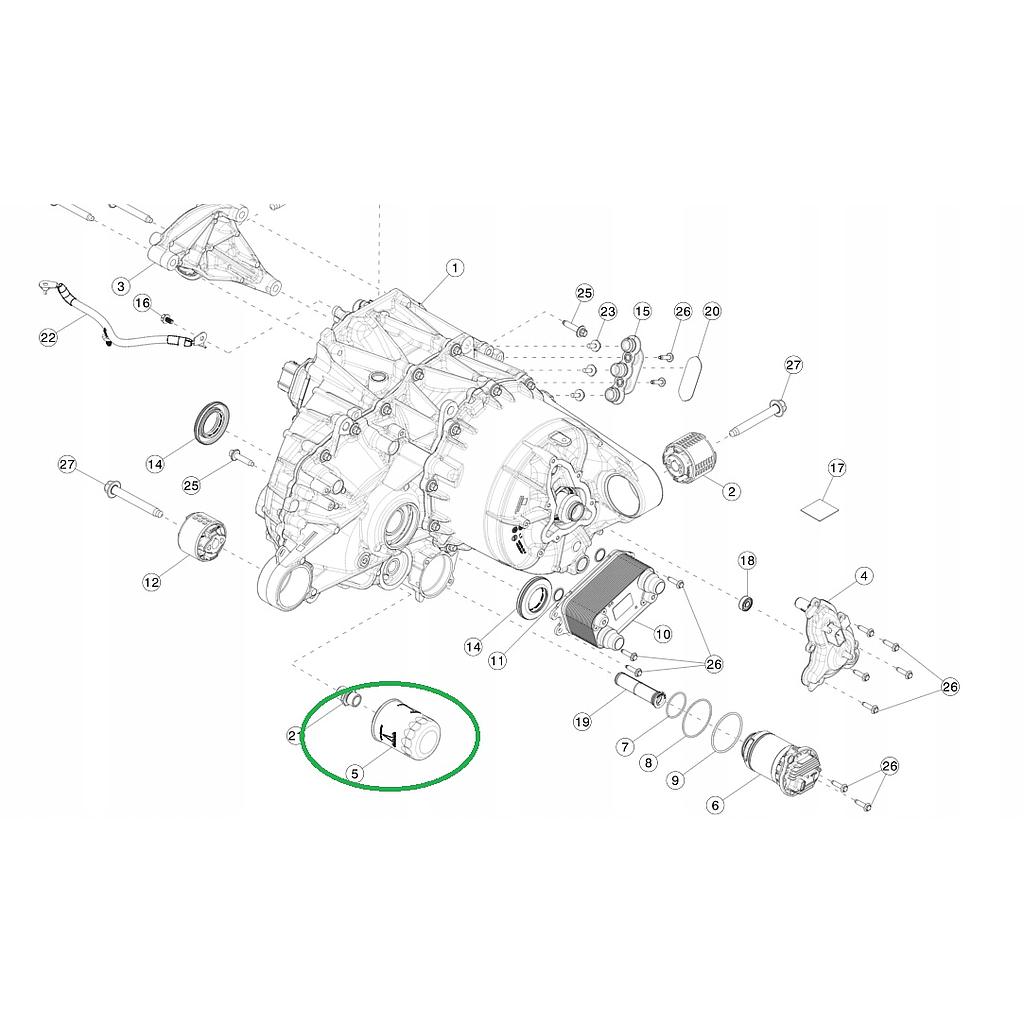 Oil filter for drive Model 3 and Model Y - 2018-2023