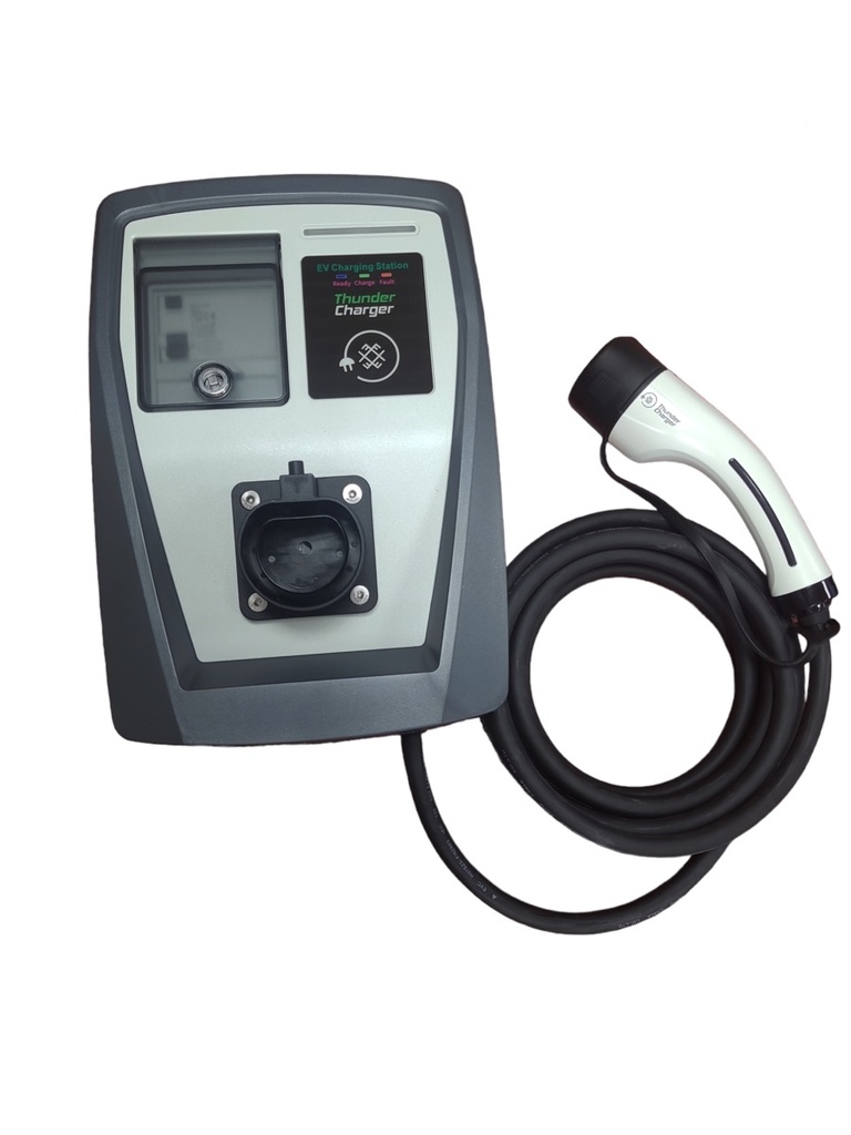 Įkrovimo stotelė stacionari Thunder Charger EKEC WallBox 11kW, 5 m ilgio laidas, Type 2 kištukas, 3 fazės