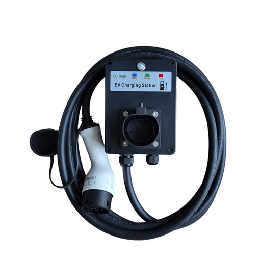 [TC_MINI-EKEC4-C-T2- 3P-16A-DLB] Įkrovimo stotelė stacionari Thunder Charger EKEC WallBox Mini 11kW, 5 m ilgio laidas, Type 2 kištukas, 3 fazės